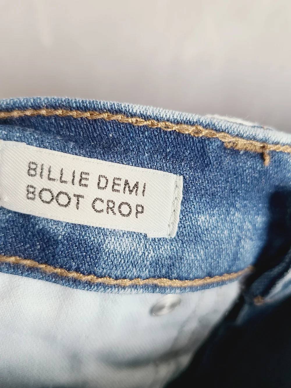 J. Crew Billie Demi Boot Crop Medium Blue Straight-Leg Women's Jeans